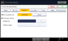 A kezelőpanel ismertetése