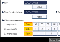 A kezelőpanel ismertetése