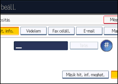 A kezelőpanel ismertetése