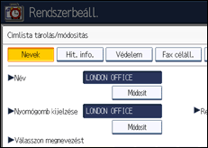 A kezelőpanel ismertetése