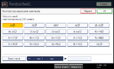 A kezelőpanel ismertetése