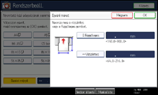 A kezelőpanel ismertetése