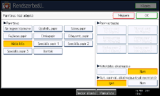 A kezelőpanel ismertetése