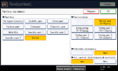 A kezelőpanel ismertetése