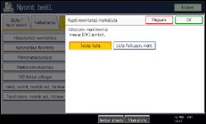 A kezelőpanel ismertetése