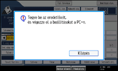 A kezelőpanel ismertetése