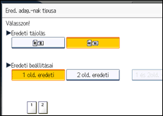 A kezelőpanel ismertetése