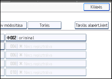 A kezelőpanel ismertetése