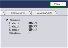 A kezelőpanel ismertetése