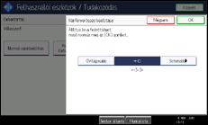 A kezelőpanel ismertetése