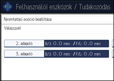 A kezelőpanel ismertetése
