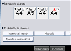 A kezelőpanel ismertetése