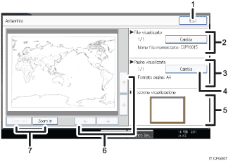 Illustrazione numerata pannello di controllo