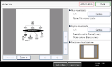 Illustrazione della schermata sul pannello di controllo