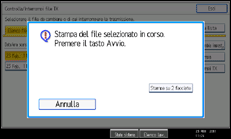 Illustrazione della schermata sul pannello di controllo