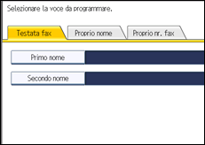 Illustrazione della schermata sul pannello di controllo