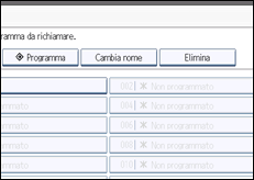 Illustrazione della schermata sul pannello di controllo