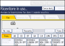 Illustrazione della schermata sul pannello di controllo