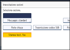 Illustrazione della schermata sul pannello di controllo