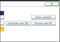 Illustrazione della schermata sul pannello di controllo