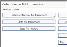 Illustrazione della schermata sul pannello di controllo