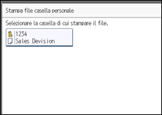 Illustrazione della schermata sul pannello di controllo