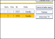 Illustrazione della schermata sul pannello di controllo