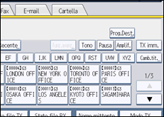 Illustrazione della schermata sul pannello di controllo