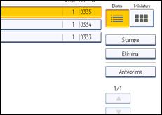 Illustrazione della schermata sul pannello di controllo