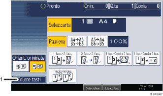 Illustrazione numerata pannello di controllo