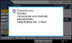 Illustrazione della schermata sul pannello di controllo