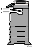 Illustrazione numerata vassoio di uscita