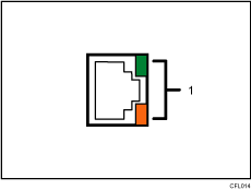 Illustrazione porta 10BASE-T/100BASE-TX (illustrazione numerata)