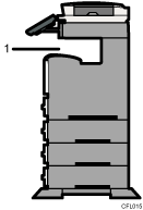 Illustrazione numerata vassoio di uscita