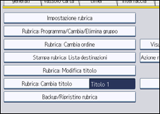 Illustrazione della schermata sul pannello di controllo