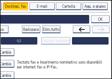 Illustrazione della schermata sul pannello di controllo