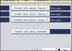Illustrazione della schermata sul pannello di controllo