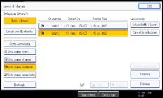 Illustrazione della schermata sul pannello di controllo
