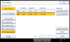 Illustrazione della schermata sul pannello di controllo