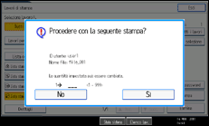 Illustrazione della schermata sul pannello di controllo