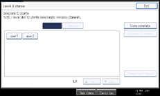 Illustrazione della schermata sul pannello di controllo