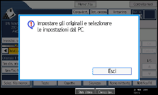 Illustrazione schermata pannello di controllo