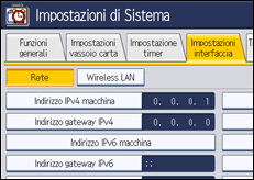 Illustrazione schermata pannello di controllo