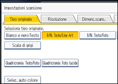 Illustrazione schermata pannello di controllo