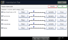 Illustrazione della schermata sul pannello di controllo