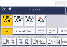 Schermafbeelding bedieningspaneel