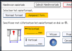 Schermafbeelding bedieningspaneel