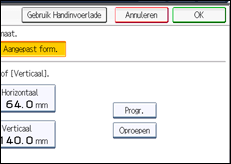 Schermafbeelding bedieningspaneel