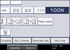 Schermafbeelding bedieningspaneel