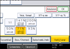 Schermafbeelding bedieningspaneel